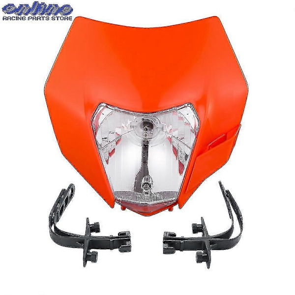 Motorcykel LED Forlygte Forlygte Hovedlys Til Ktm Exc Excf Sxf Xc Xcw Xcf Mx Dirt Bike Universal Enduro Supermoto Kåbe E Halogen Orange