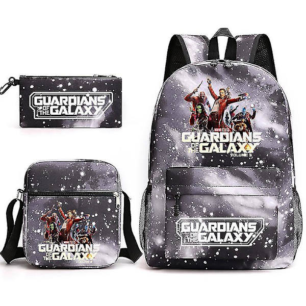 Guardians Of The Galaxy 3-pack Ryggsäckar Cartoon Barn Pojkar Flickor Skolväska Lättvikts Studenter Vattentät Kapacitet Mochilas style 9