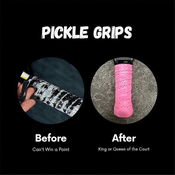 1 Par Pickleball Racket Tennis Racket Grips Svetteabsorberende Anti-skli Tape Wrap Tape for Håndtak - Hvit