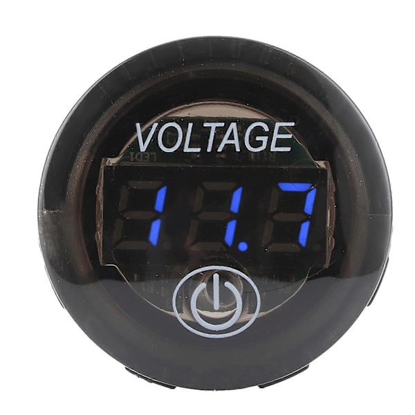 Universal LED DC Digital Voltmeter Spänningsmätare Bilbatterimätare 12?24V Med Touch-brytare Blå