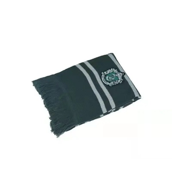 NY Harry Potter Halsduk Varm Tjock Slytherin Hogwarts College Badge Ravenclaw Hermione Gryffindor Tassel Halsduk Tillbehör Presenter Green