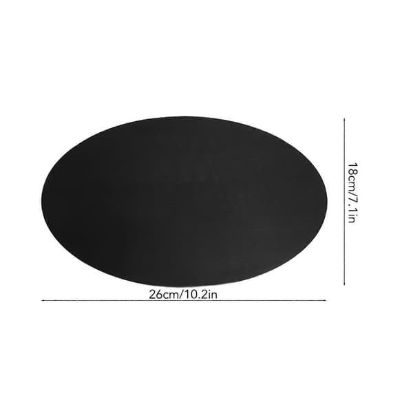Motorcykel Oval Nummerplade Aluminium 2,5 mm Tykkelse Børstet Finish Rustfri Universal Nummerplade Sort