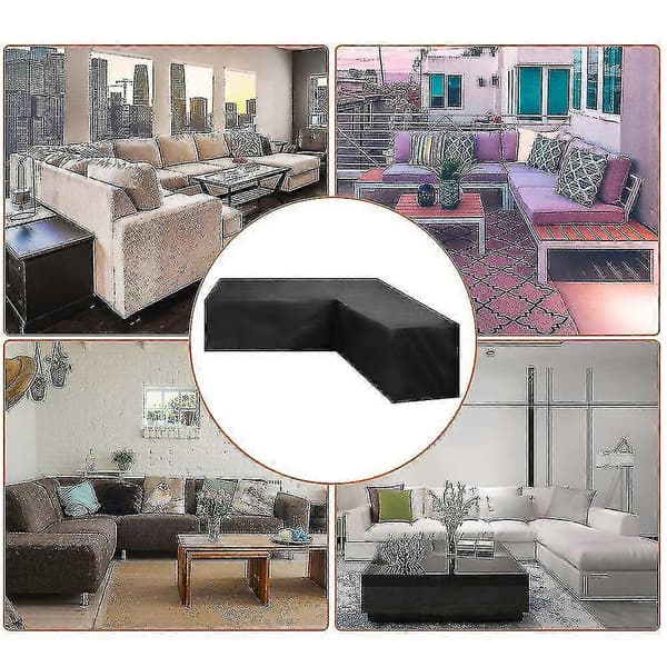 Hörnsoffskydd Vattentätt Trädgårdsmöbelset Skydd Utomhus Modulsoffa Skydd 300*300*98cm