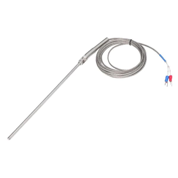 K Type Termoelement Rustfritt Stål Termoelement Probe for Temperaturmåling 200mm 3 Meter