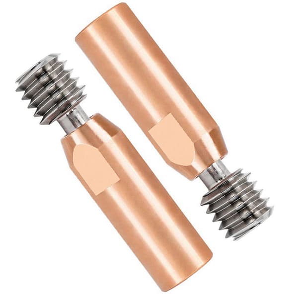 2 STK til 3D Printer Højtemperatur Titanium Legering M6 Throat, til MK7/8 3/3 V2/5, -10/20