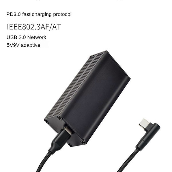 POE Strømforsyning Nettverkskort POE til USB-C Nettverkskort POE Nettverkskort 5V 9V Adaptivt USB-C Nettverkskort