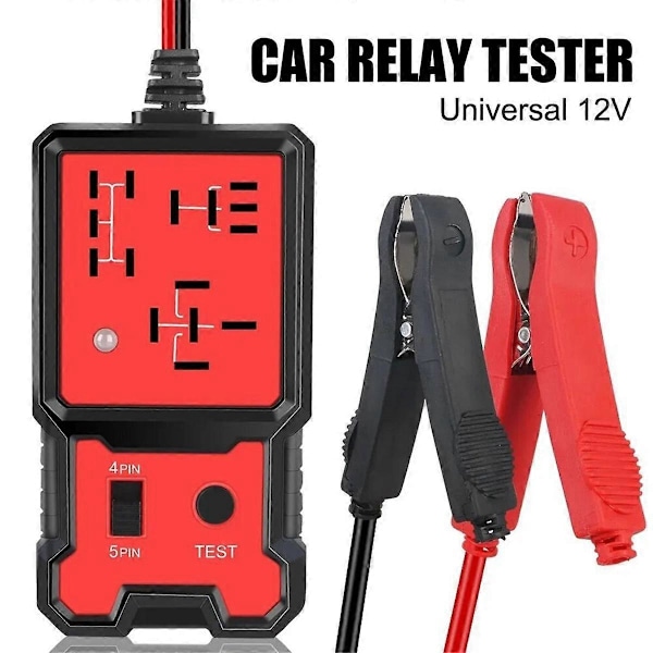 LED Indikatorlampa Bilbatteritestare Elektronisk Test Bilrelätestare Diagnostiskt Verktyg Tillbehör Universal 12V