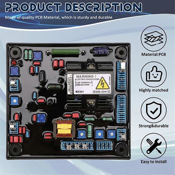 MX341A AVR Generator Automatisk Spændingsregulator Stabilisator Kontrolmodul Permanent Generator Komponent