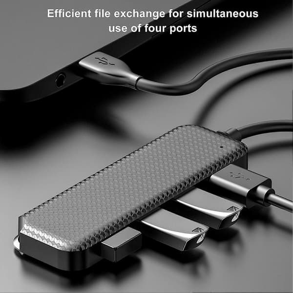 USB3.0 Hub 4-i-1 Multifunktionel Dockingstation Plug And Play Højhastigheds Dataoverførsel Multi Splitter Adapter 4 Port Replikator Laptop Tilbehør