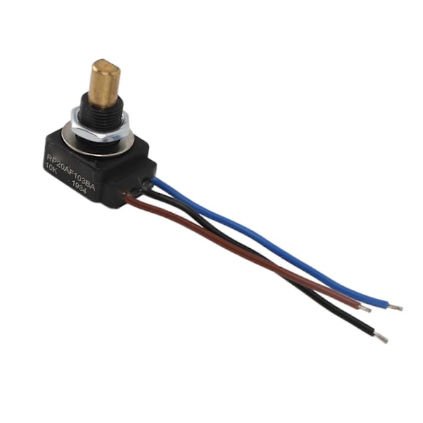 Rotationspotentiometer med tilslutningsledning 10K Ohm Lineær Justerbar Modstand 3-benet Potentiometer ABS Kobber IP65
