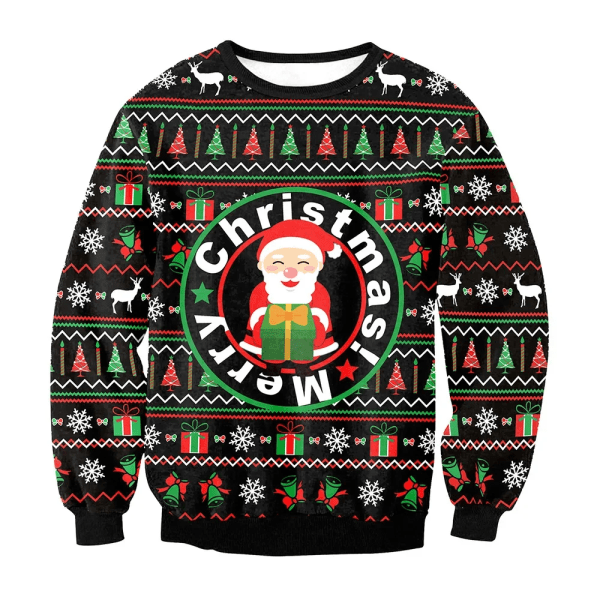 Ugly Christmas Sweater Herr Dam Tröjor 3D Rolig Söt printed Holiday Party Xmas Birthday Sweatshirts Unisex pullovers Toppar style 16 2XL