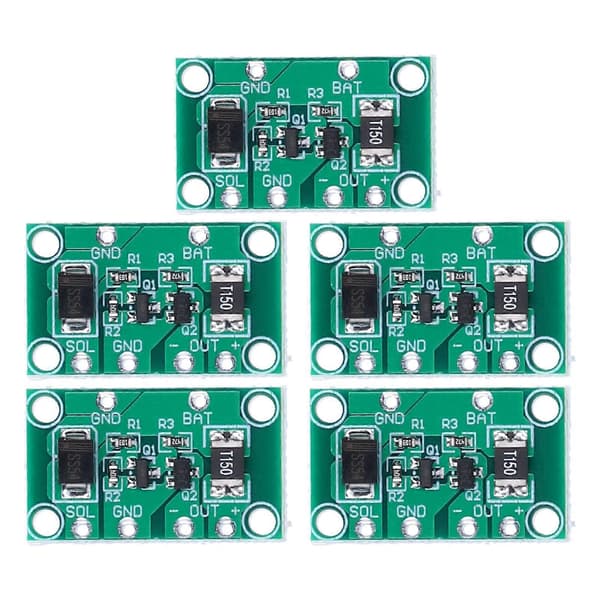 5 stk. S665 Solcelleladekontrollerkort Batteriladekontrollermodul Kretskort