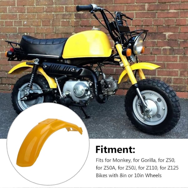 Motorcykel Bakre Stänkskärm Förlängd Bred Däck Hjul Stänkskydd för Z50 Z50A Z50J Z110 Z125 med 8in 10in Hjulnav