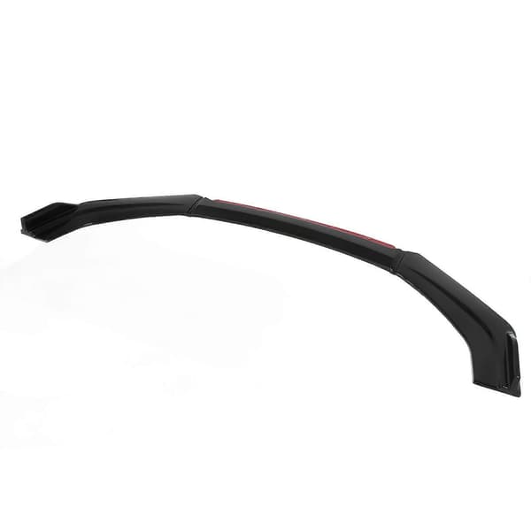Frontkofanger Læbe Spoiler Splitter Kit Universal Aerodynamisk Tilbehør til Bilmodifikation Blank Sort+Rød