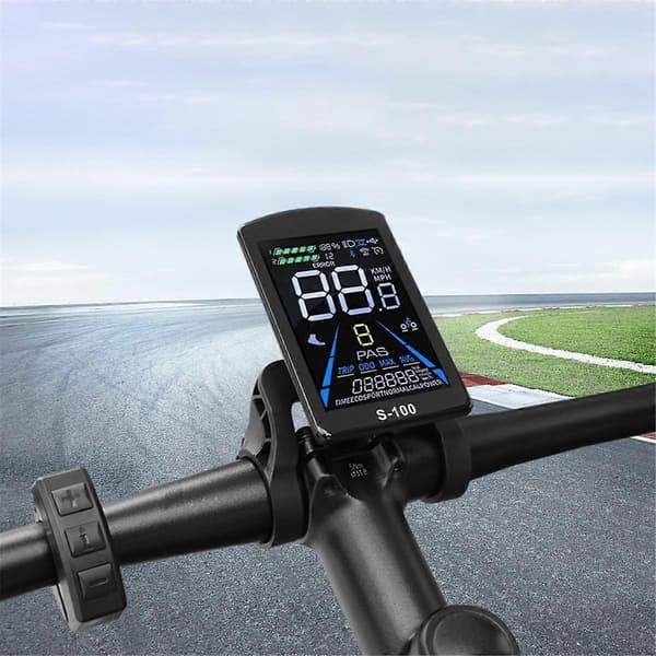 Mountainbike Li-Ion Power Booster Modificerede Tilbehør S-100 Farve LCD Meter med Tri-Mode 30A Controller Bærbart Kit