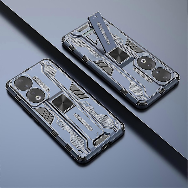 For Honor 90 Anti-drop Telefondeksel Med Støtte Hard PC + Myk TPU Beskyttelsesetui Blue