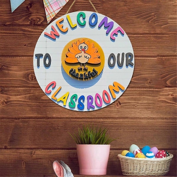 Välkomstskylt, Utbytbar Dörrskylt, Träbokstav Hängande Skylt Väggmonterad Vardagsrum Väggfäste