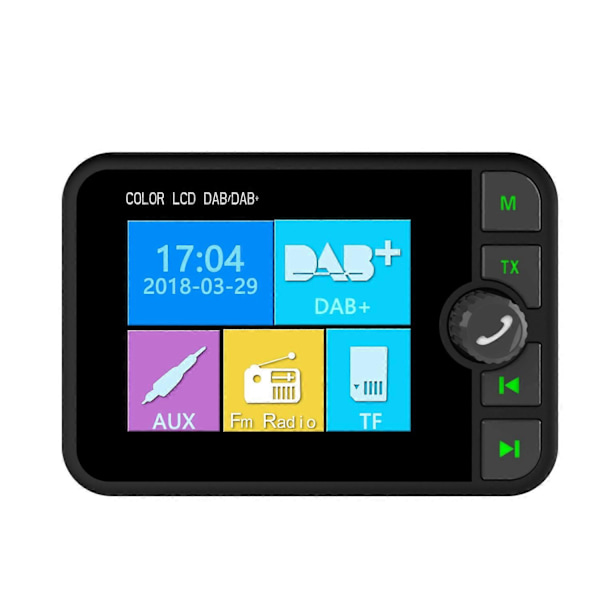 Auton /+ Vastaanotin Yleiskäyttöinen Digitaalinen Radio Bluetooth MP3-musiikkisoitinadapteri FM-lähetyksellä ja LCD-näytöllä