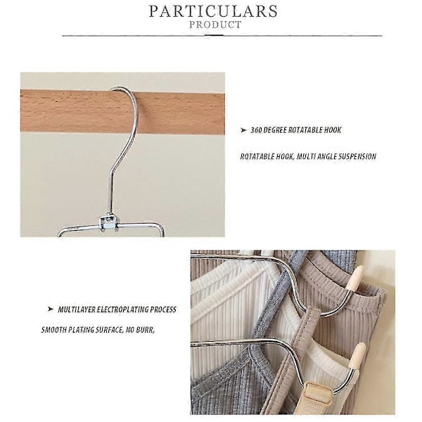 Metallhängare med flera lager för BH, 360 graders vridbar krok & hopfällbar design, perfekt för upphängning Apricot