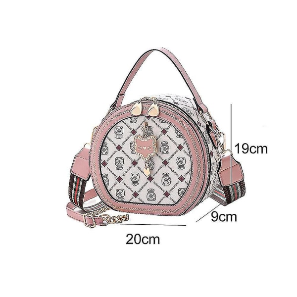 Snygg axelremsväska för kvinnor, flickor, messenger bag, plånbok Rosa