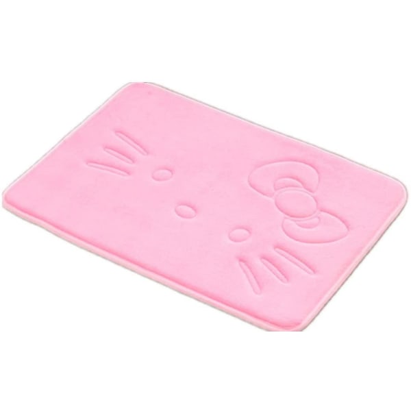 Tflycq Söt Cartoon Pink Area mattor Badrumsmattor Supermjuk Memory Foam Badmatta Halkfri Absorberande Dörrmatta Köksmatta Välkomstmatta 15,75x23,62 tum