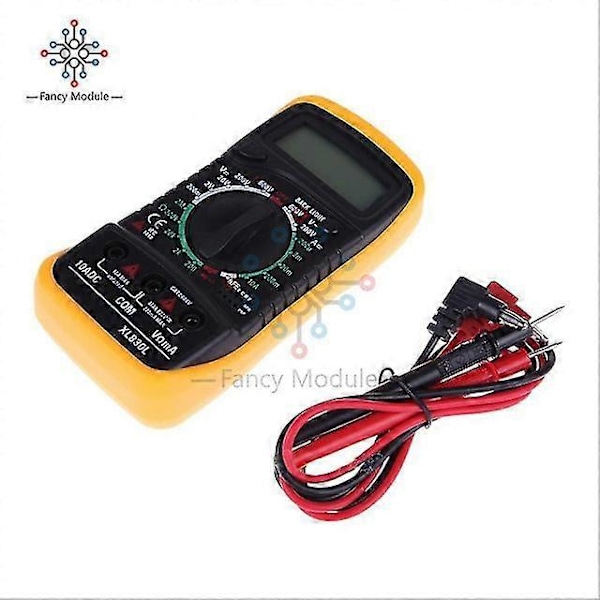 Xl830l Yleismittari Lcd Taustavalo Kannettava AC/DC Ampeerimittari Volttimittari Ohmin Jännitetesteri Mittari Multimetro Kädessä Pidettävä Digitaalinen Testeri XL830L yellow
