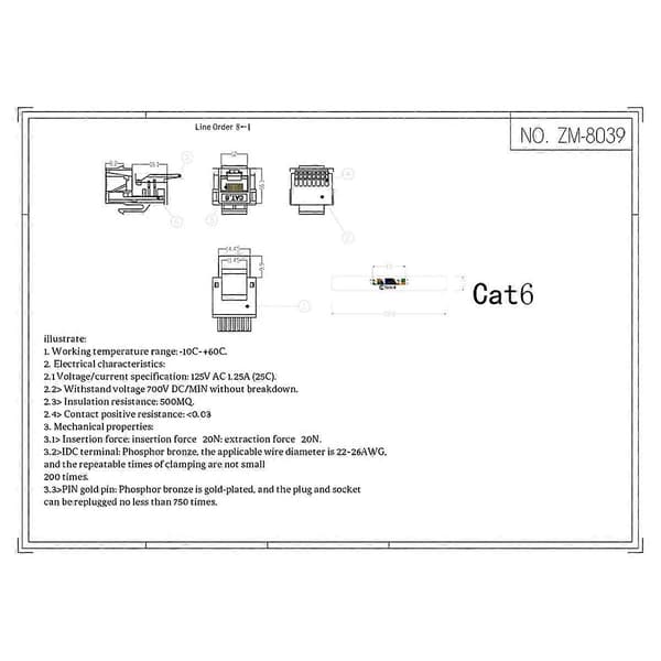 10-pack Cat6 RJ45-jack, verktygslös, ingen nedtryckningsverktyg krävs, modulkoppling