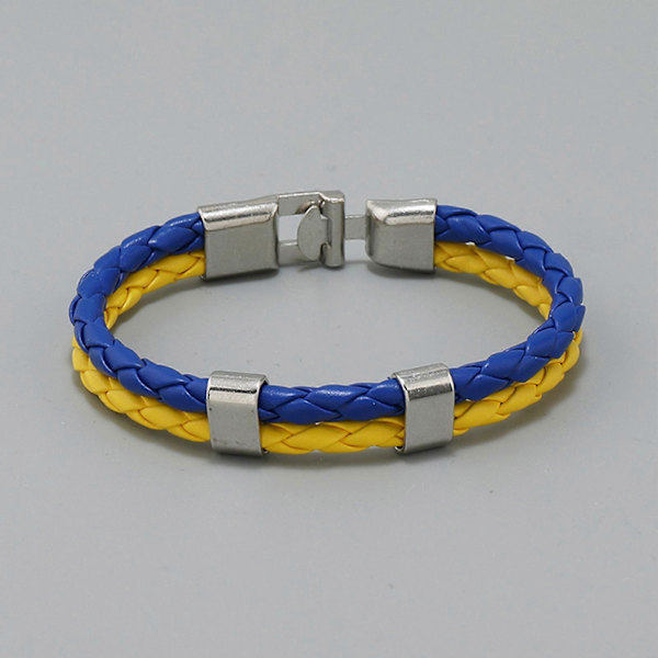 Flätat Armband Iögonfallande Slitstarkt Lättviktigt Herr Konstläder Flätade Armband för Män