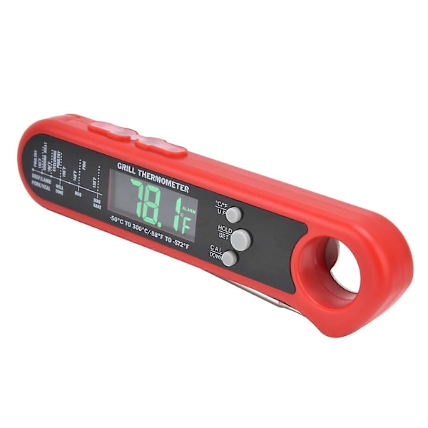 Foldbart Madtermometer Multi Probe Alarm Digitalt Temperaturmeter til Grillovn