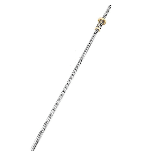 T8 Gjenget Stang Ledeskrue med Anti-Slark Fjærbelastet Mutter for 3D-Skriver (400mm)