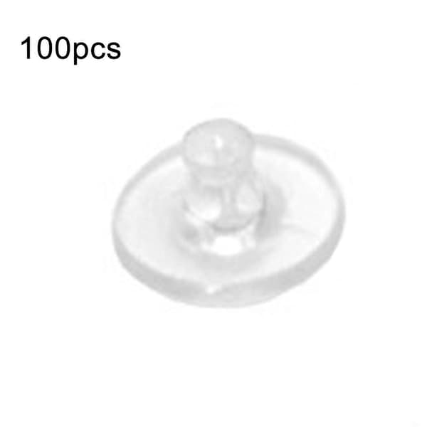 100 stk. transparente silikonstopper smykketilbehør