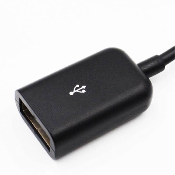 2-i-1 Micro USB OTG-kabel Hub Adapter Converter Extender för Mobiltelefon