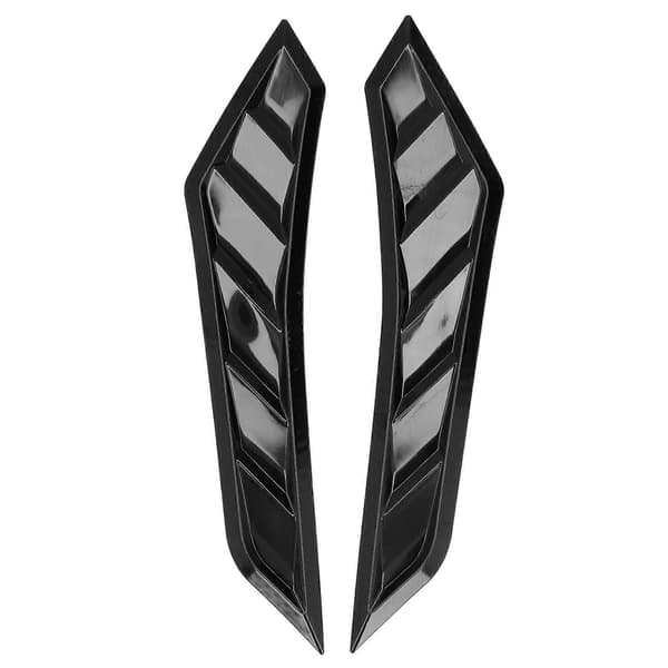 2 stk. Gloss Svart Panser Ventiler Bonnet Deksel Gummi Front Panser Ventil Universal for Bil
