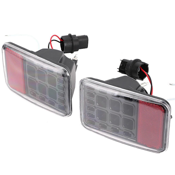 2 stk 12V Bakre Tåkelys 6500K Høy Lysstyrke IP67 Vanntett Passer for Jeep Wrangler JK 2007-2017
