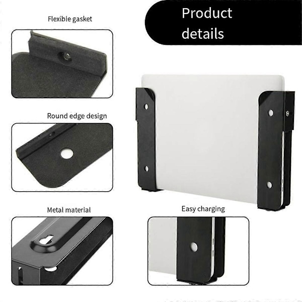 Universell Veggfeste for Laptop Metall Justerbar Laptop Nettbrett Vegghylle for Laptop/Tastatur