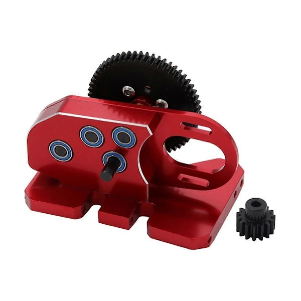 2Low CNC Växellåda Mellanväxellåda med Overdrive Växel för LCG 1/10 RC Crawler Axial SCX10 III 90046 TRX4 Röd