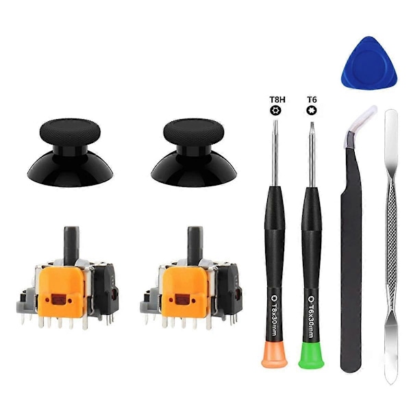Ersättnings Hall Effect Joystick för /X Controller 3D Analog Thumbsticks Reparationsdelar Kit