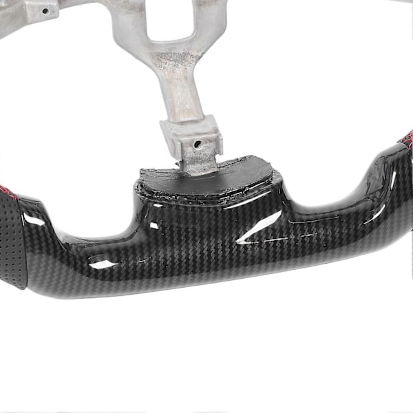 Hydro Dip Kolfiberlook Ratt Perforerat Läder Platt Ratt För C6 2006-2013 Röd Söm