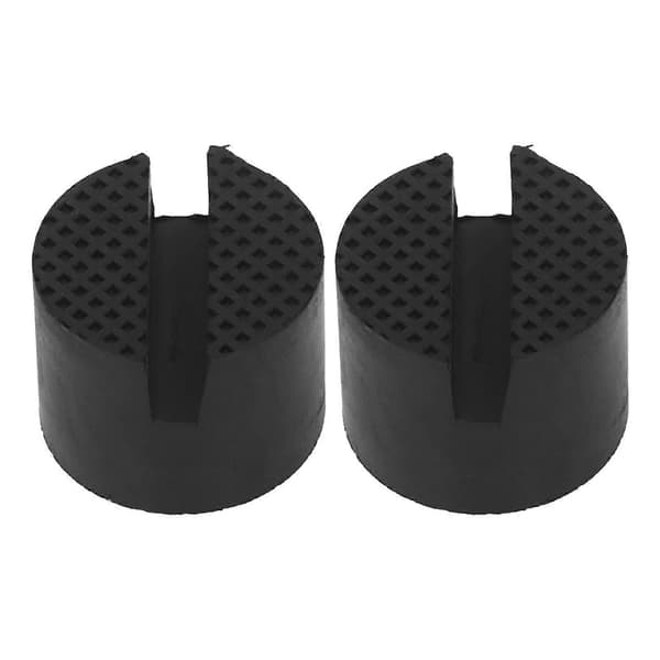2 st Gummi Domkraftsplatta Slitsad Adapter Vagn Fordonslyft Axelstativ Universal för Bil SUV
