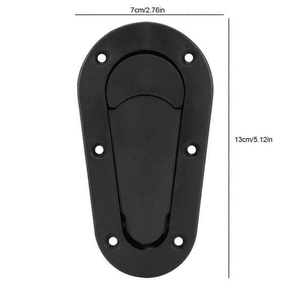 Universal Racing Car Bonnet Plus Flush Hood Latch Pin Nøgle uden Lås Kit Sort