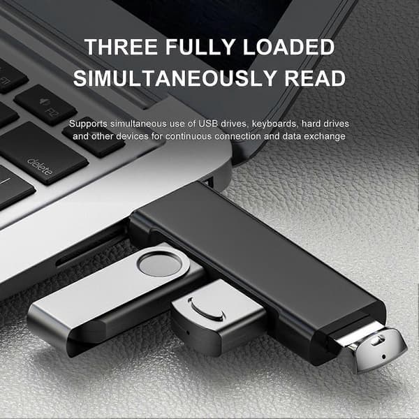 USB3.0 Hub Plug And Play Höghastighetsdataöverföring Multifunktionell Dockningsstation 3 Port USB Multi Splitter Adapter Laptop Tillbehör