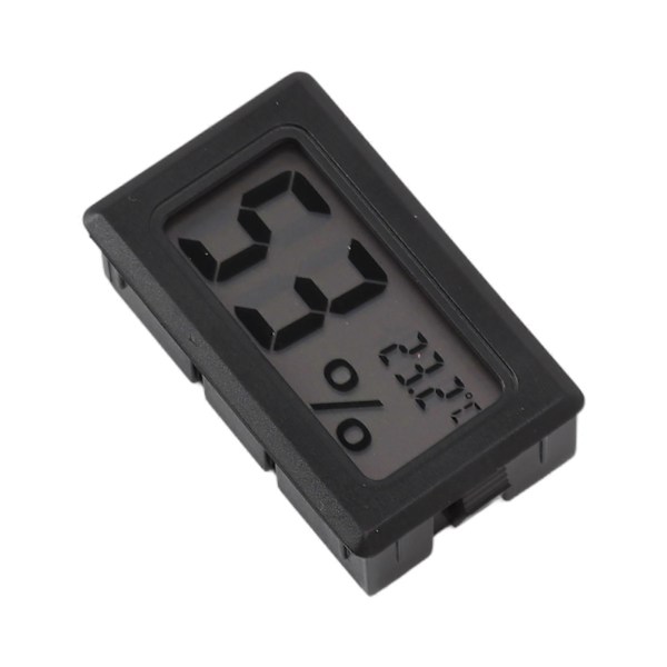 Termometer Hygrometer Svart LCD HD Digital Display Inbäddad Elektronisk Temperatur Luftfuktighetsmätare för Skåp Cigarrlåda
