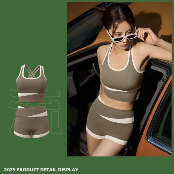 Träningsset Dam Yoga Tvådelat Set Dam 2pcs Set - Cocoa M
