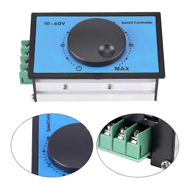 20A 10-60V 12V 24V 36V 48V PWM DC Motor Hastighetskontroller Regulator Bryter Modul
