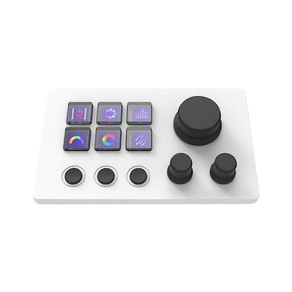 Til StreamDeck Virtuelt Tastatur LCD Knap 6 Taster Live Indholdsskabelse Controller Brugerdefineret Knap til Windows/Android/IOS