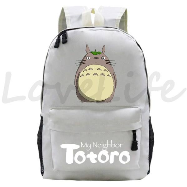 Min granne Totoro Ryggsäckar Anime Ryggsäck Mochila Pojkar Flickor Tecknade Skolväskor Studenter Bokväska Tonåring Laptop Resväska style 17