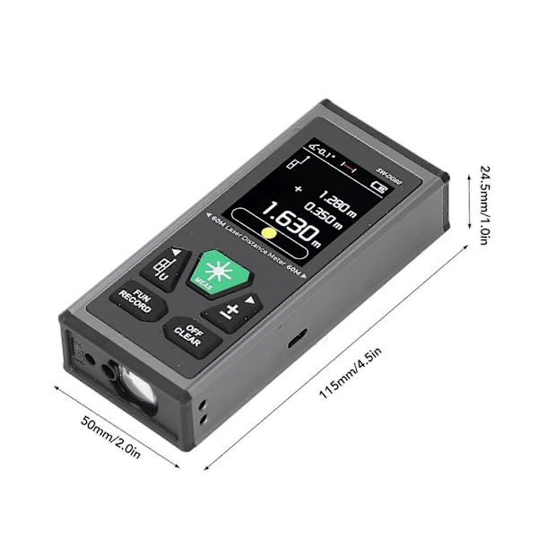 Dubbel Laser Avståndsmätare USB Uppladdningsbar Hög Noggrannhet Multifunktionell Digital Laser Mätverktyg Mätenhet SWDG60