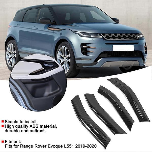 4 stk. Innvendig Dørpanel Trim Karbonfiberstil Passer for Range Rover Evoque L551 19-20