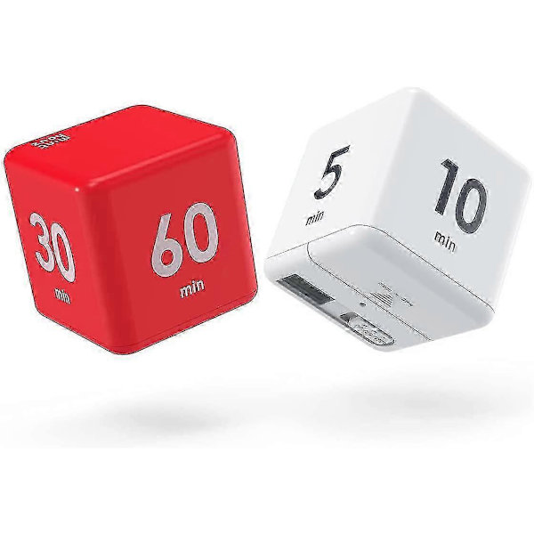 Cube Timer 2 stk. Køkken Timer Gravity Sensor Flip Digital Timer Til Tidsstyring Nedtællingsindstillinger