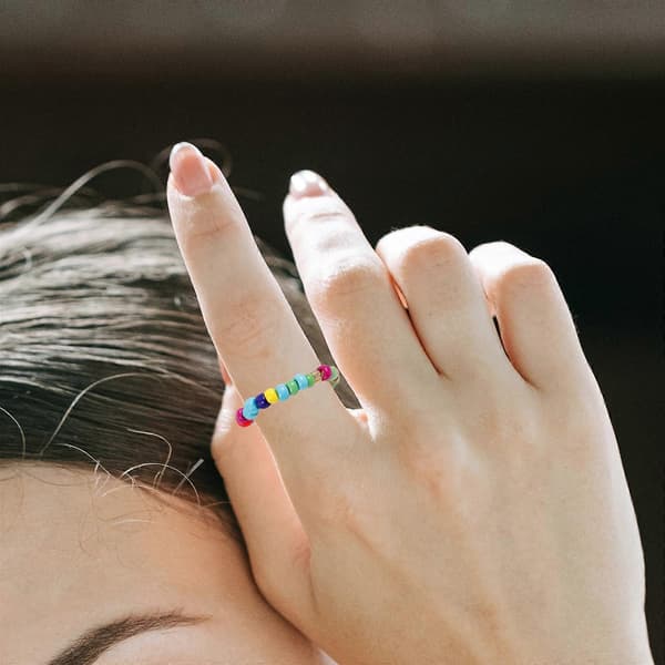 21 st Pärlringar Fingerringar Sommarringar Smycken för kvinnor och flickor